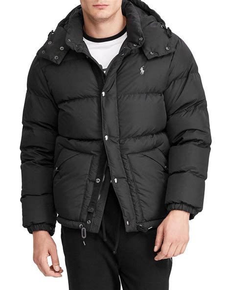 Water repellent down jacket in black 